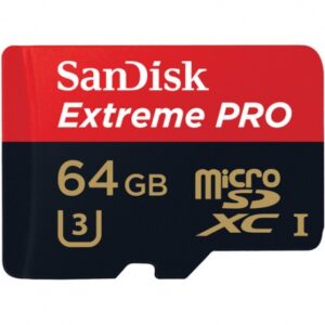SanDisk 64GB Extreme PRO UHS-I microSDHC Memory Card (U3, Class 10)